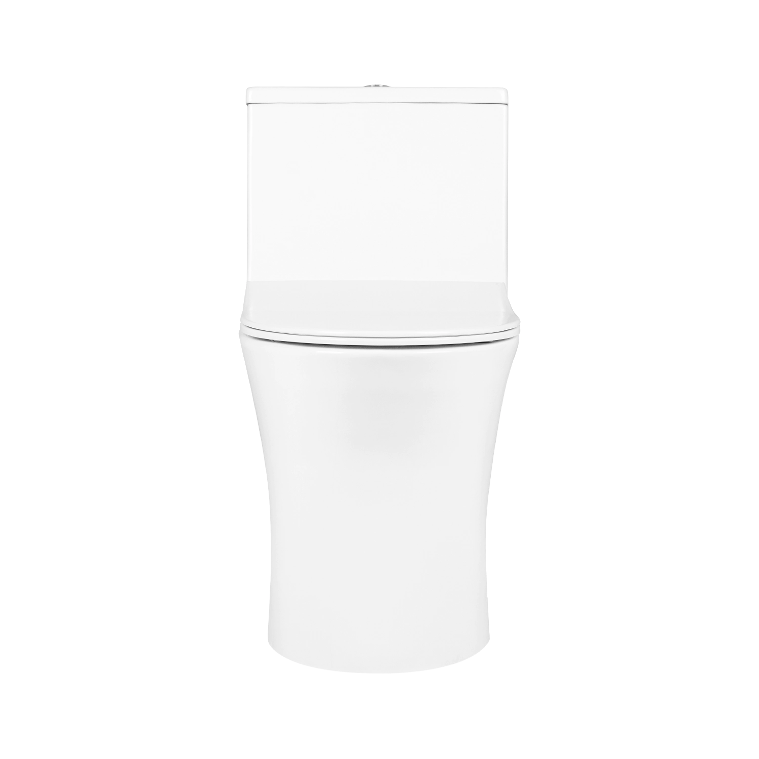 bathroom ceramic dual-flush skirted elongated one-piece toilet